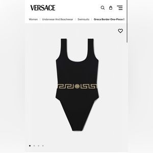 GRECA BORDER ONE-PIECE SWIMSUIT